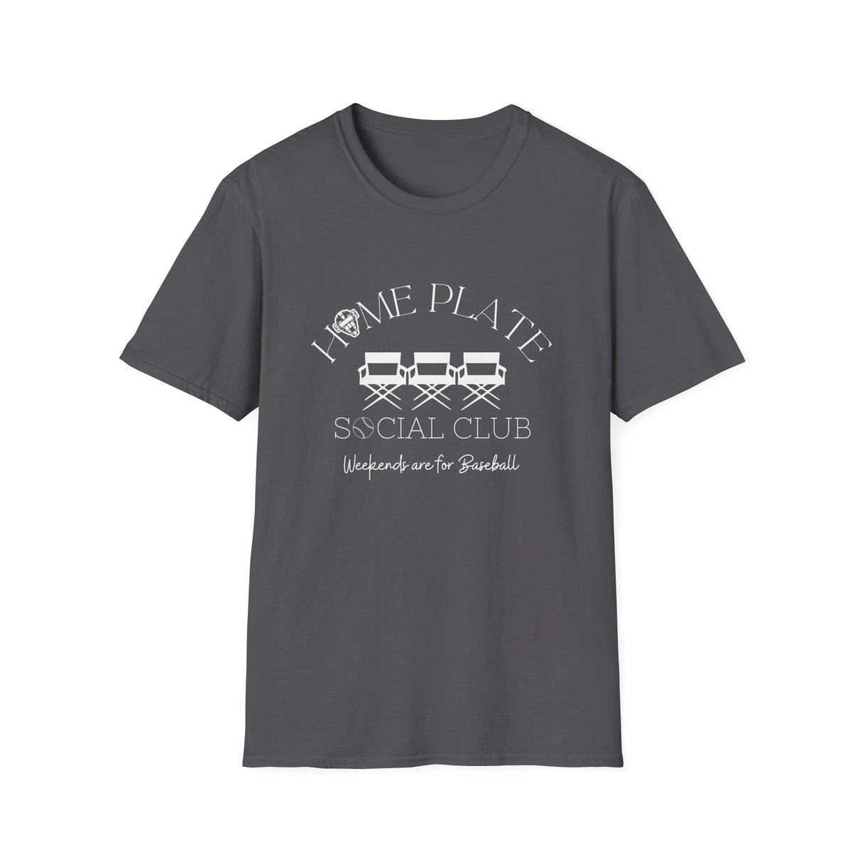 Home Plate Social Club Baseball Unisex T-Shirt - Charcoal