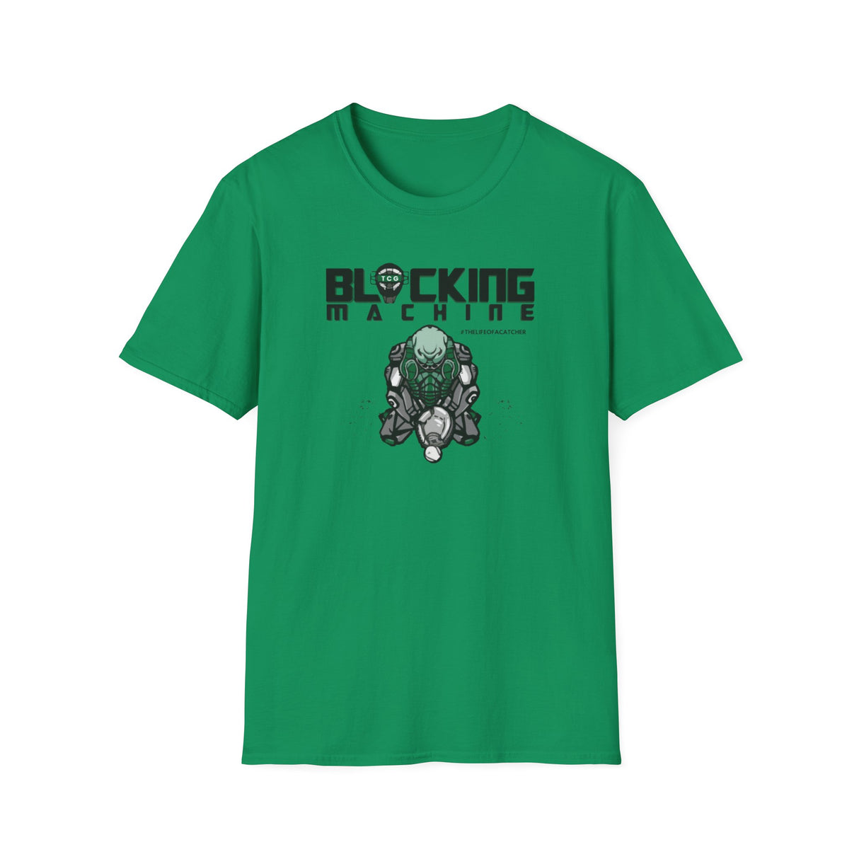 Blocking Machine Unisex T-Shirt - Kelly Green Front