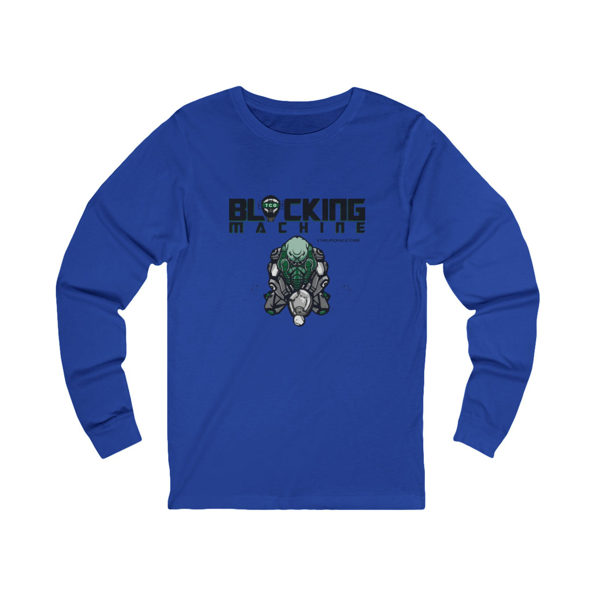 Blocking Machine Unisex Jersey Long Sleeve Tee - Royal