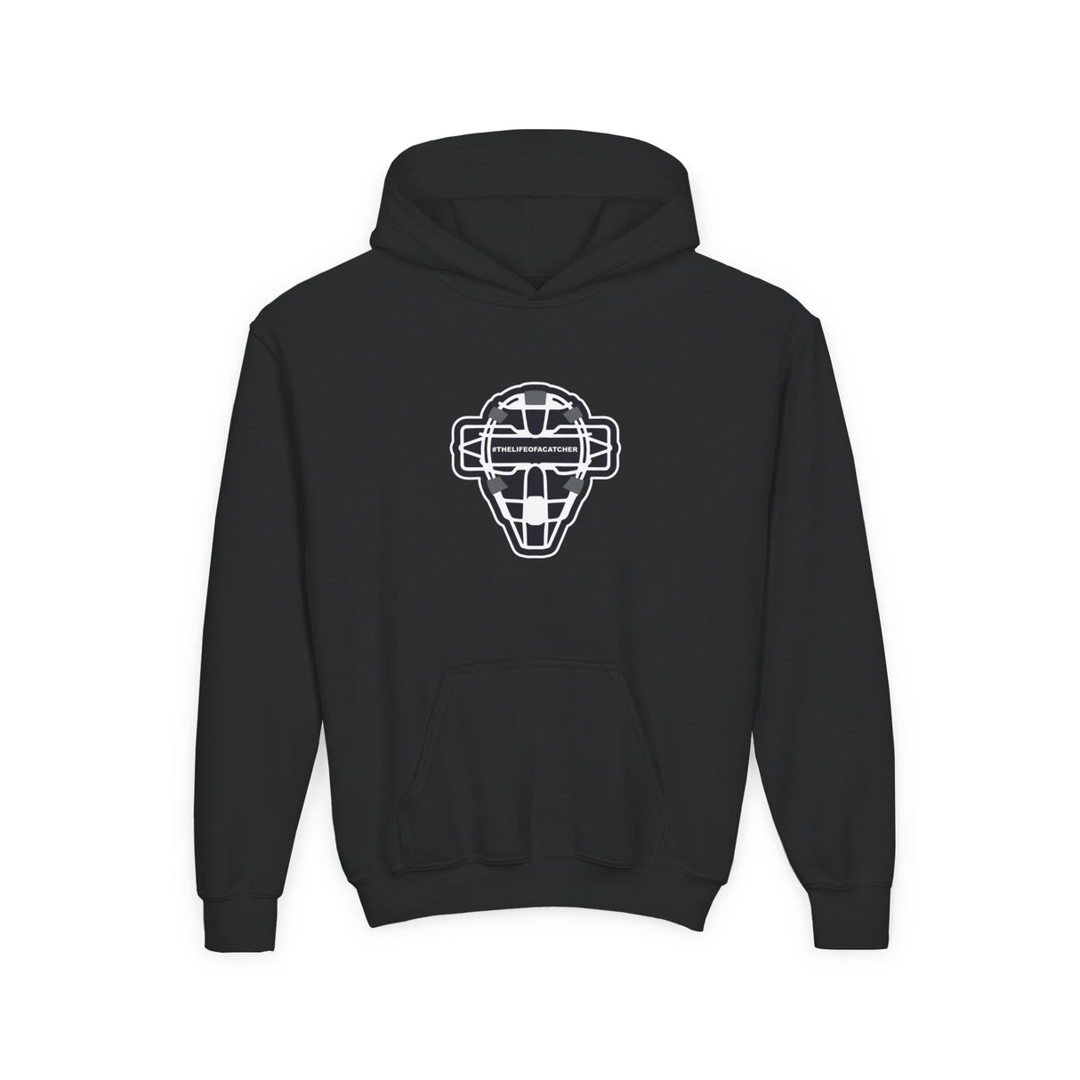 The Catching Guy Logo Mask Youth Hoodie black