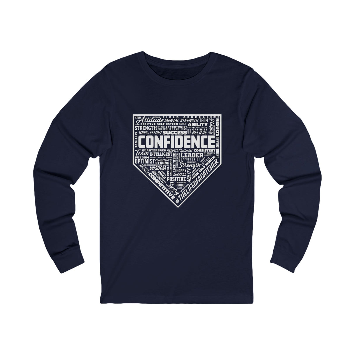 Confidence Unisex Jersey Long Sleeve Tee - Navy