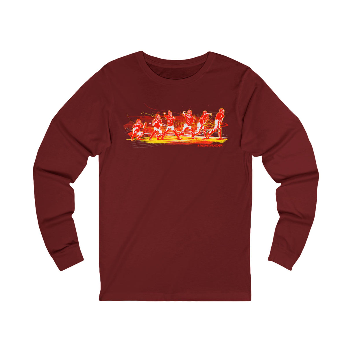 Flash Unisex Jersey Long Sleeve Tee maroon