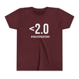Drop Your Pop <2.0 Youth T-Shirt - Maroon Front