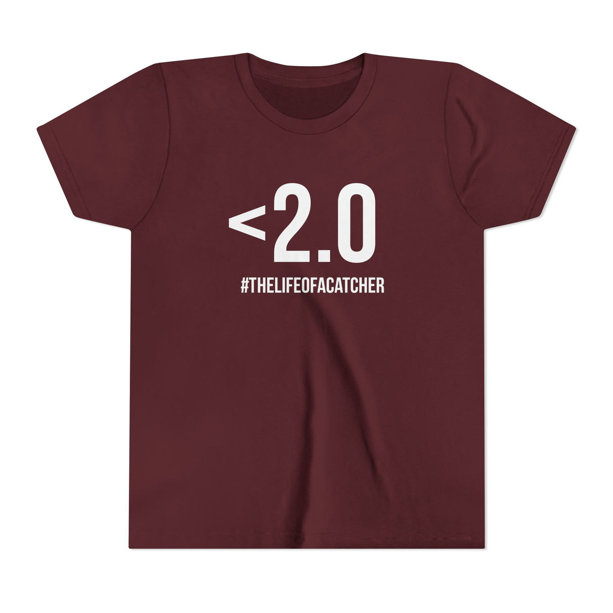 Drop Your Pop <2.0 Youth T-Shirt - Maroon Front