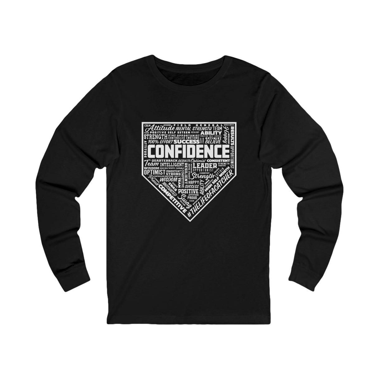 Confidence Unisex Jersey Long Sleeve Tee - Black