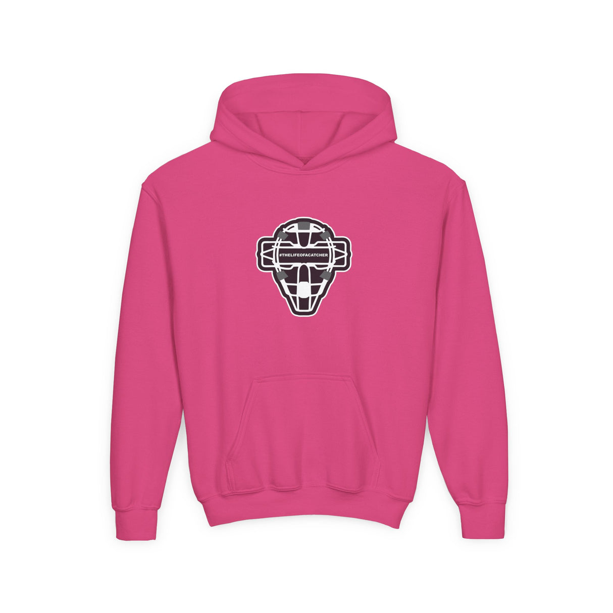 The Catching Guy Logo Mask Youth Hoodie pink