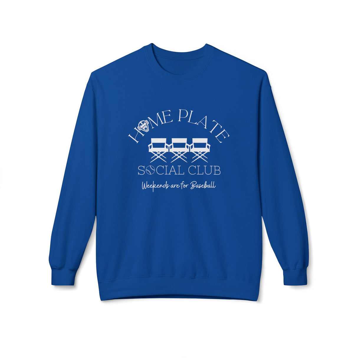 Home Plate Social Club Baseball Unisex Sweatshirt - Royal