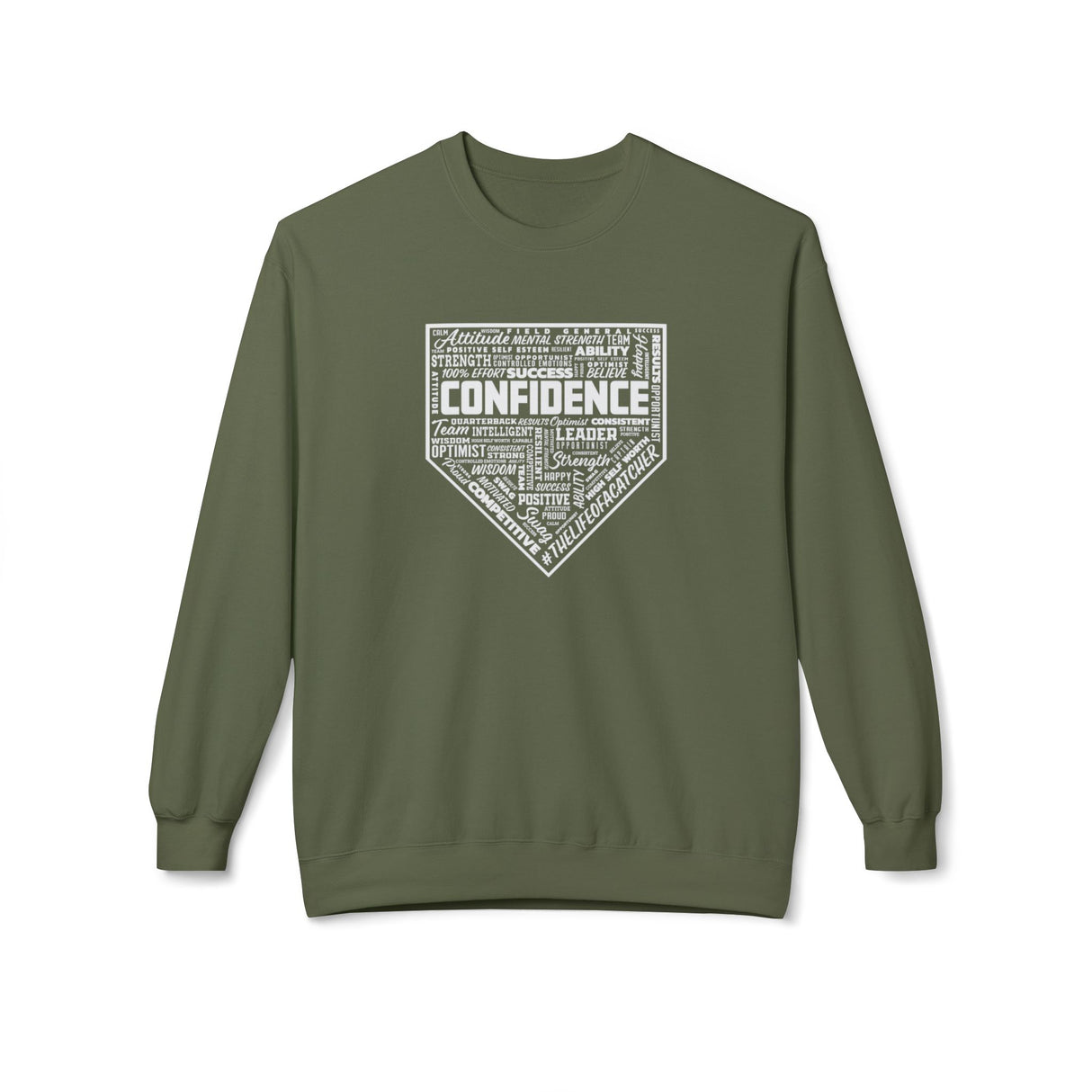 Confidence Unisex Sweatshirt - Military Green Front