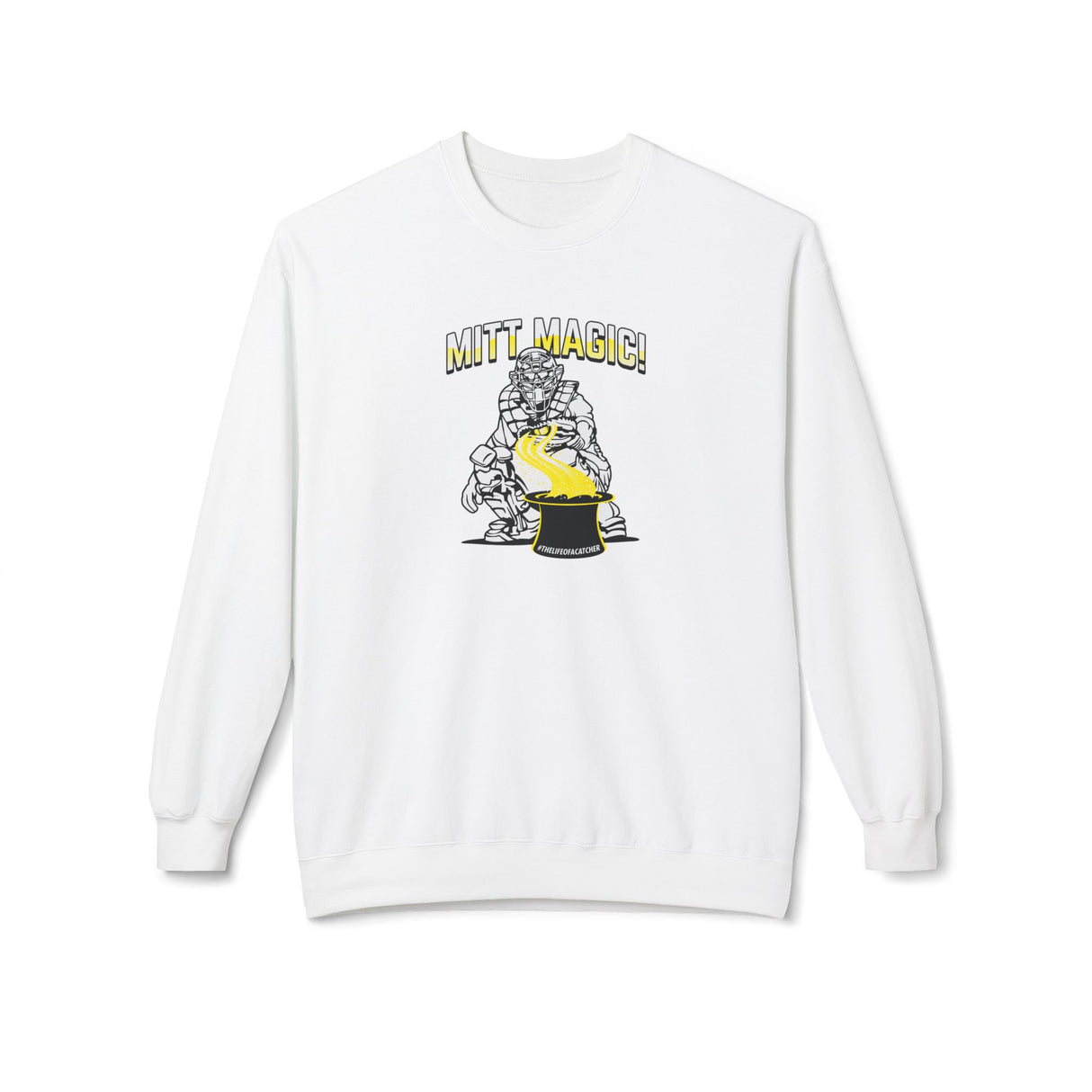 Mitt Magic Unisex Sweatshirt - White Front