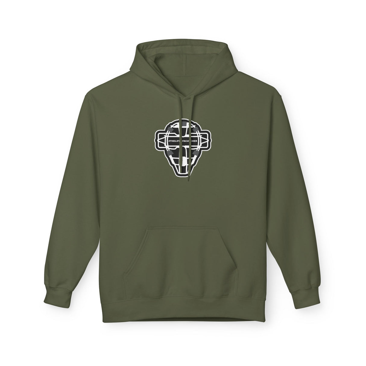 The Catching Guy Logo Mask Unisex Hoodie - Military Green
