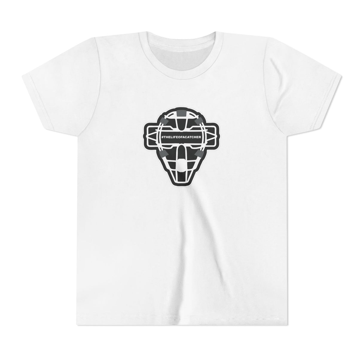 The Catching Guy Logo Mask Youth T-Shirt - White