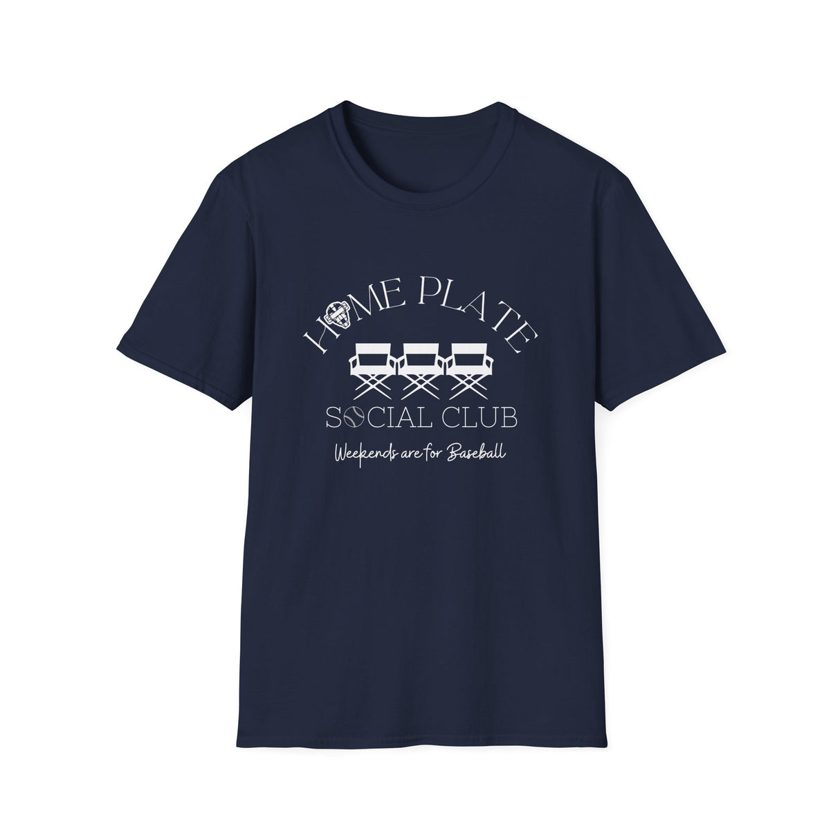 Home Plate Social Club Baseball Unisex T-Shirt - Navy