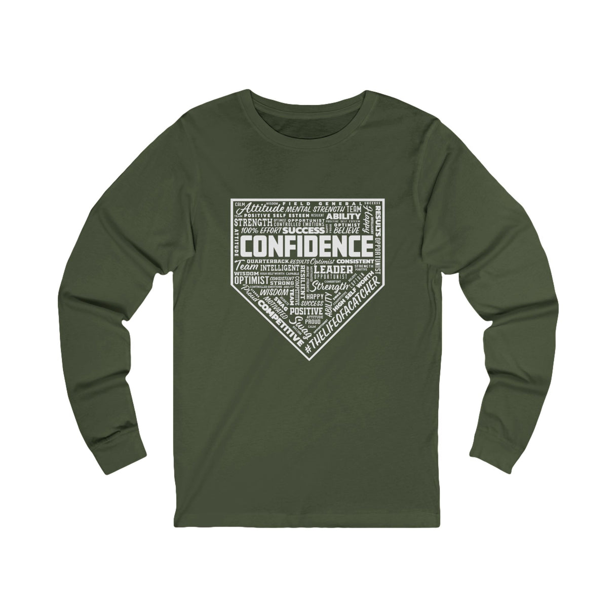 Confidence Unisex Jersey Long Sleeve Tee - Military Green