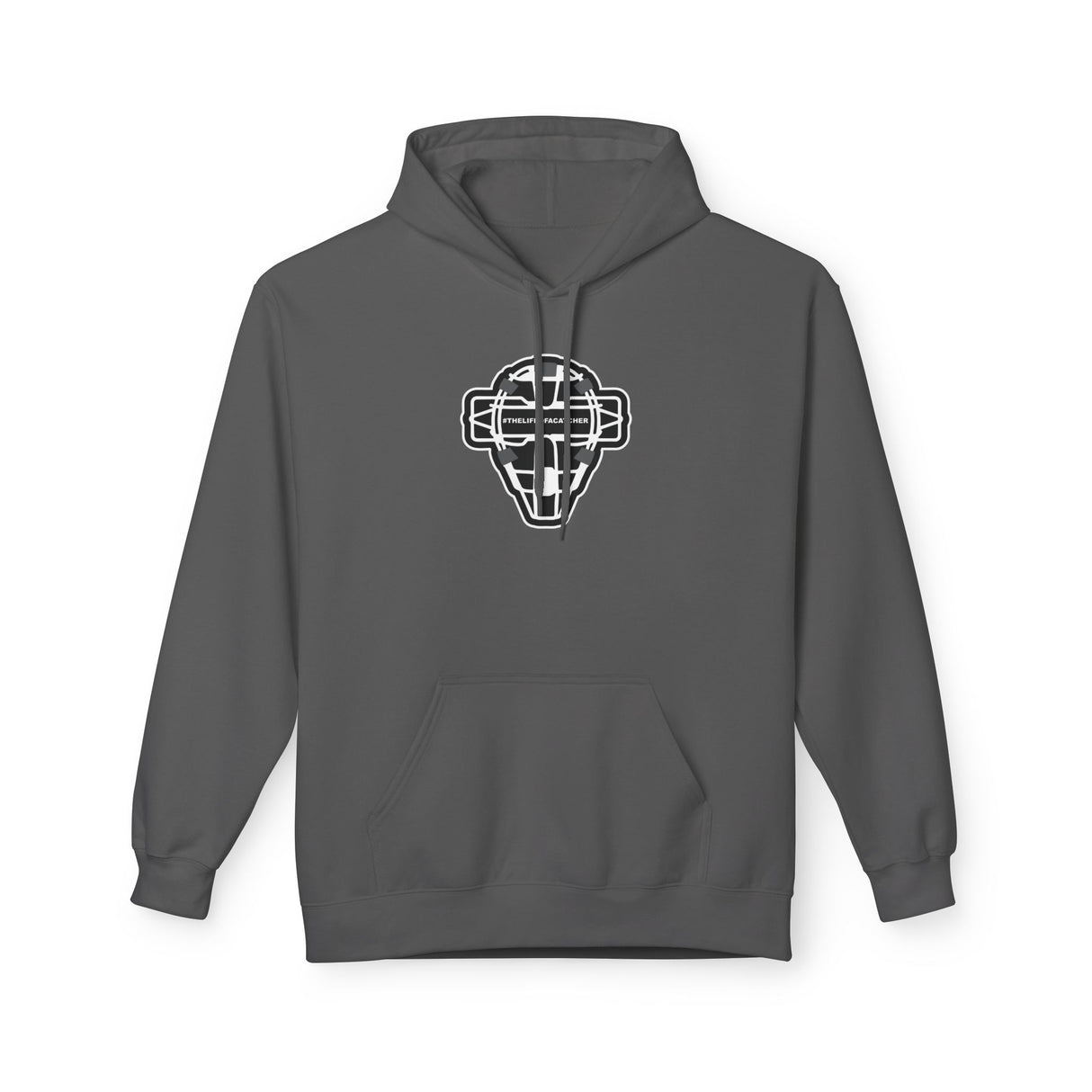 The Catching Guy Logo Mask Unisex Hoodie - Charcoal Front