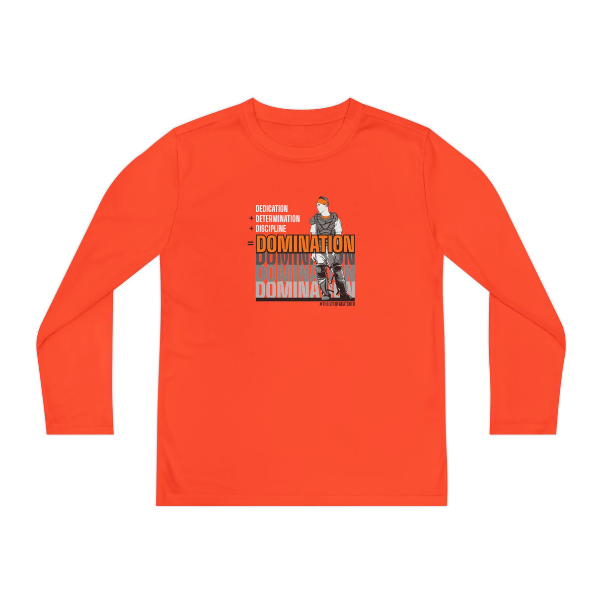 Domination Youth Long Sleeve T-Shirt neon orange