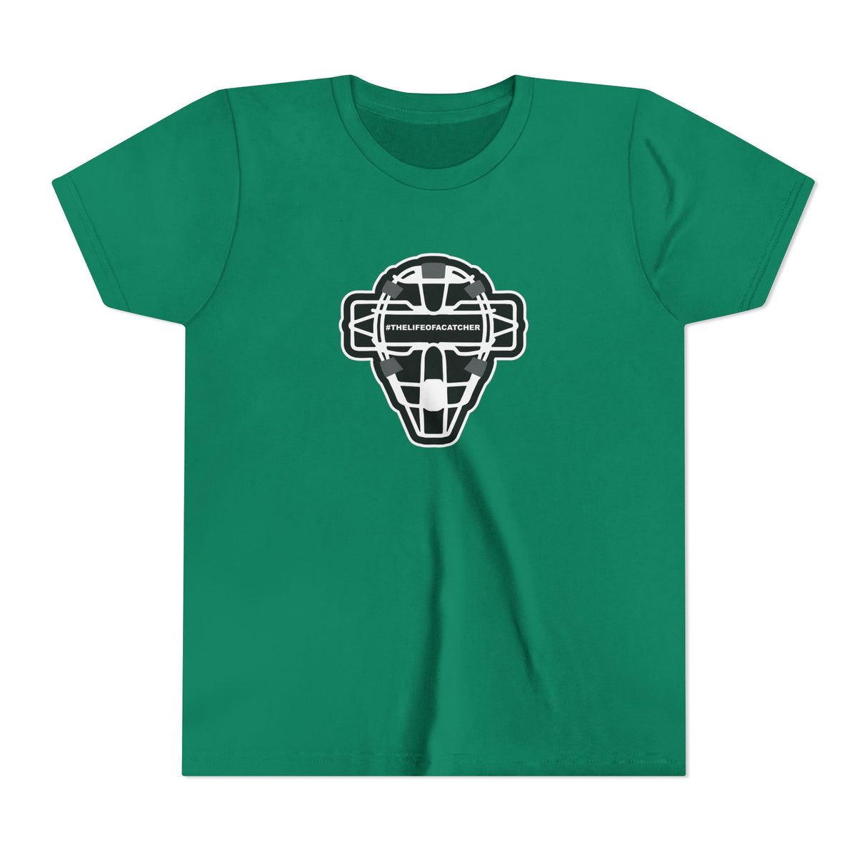 The Catching Guy Logo Mask Youth T-Shirt - Kelly Green