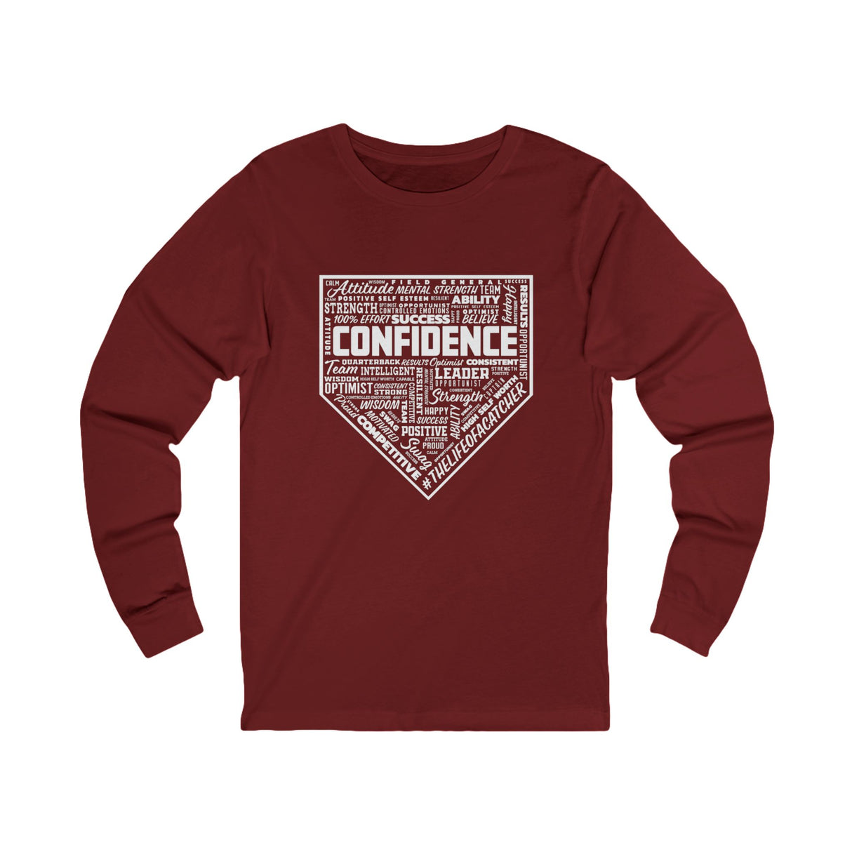 Confidence Unisex Jersey Long Sleeve Tee - Cardinal