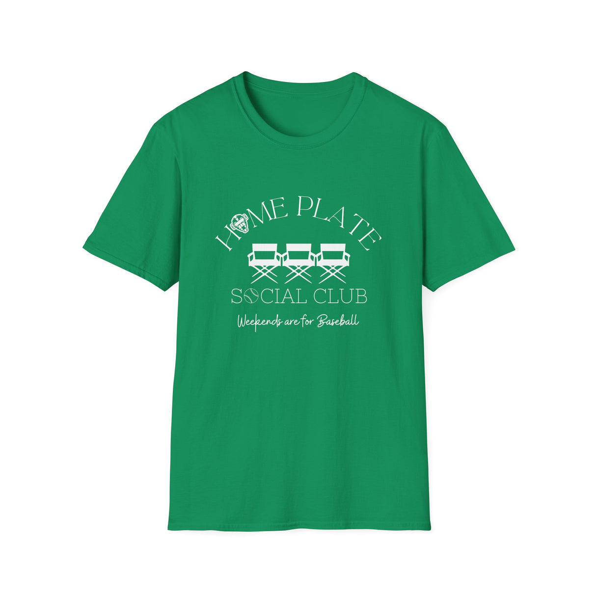 Home Plate Social Club Baseball Unisex T-Shirt - Kelly Green