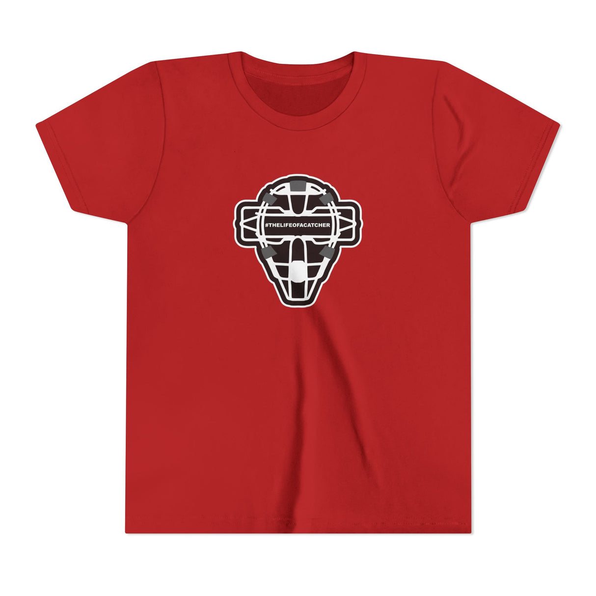 The Catching Guy Logo Mask Youth T-Shirt - Red