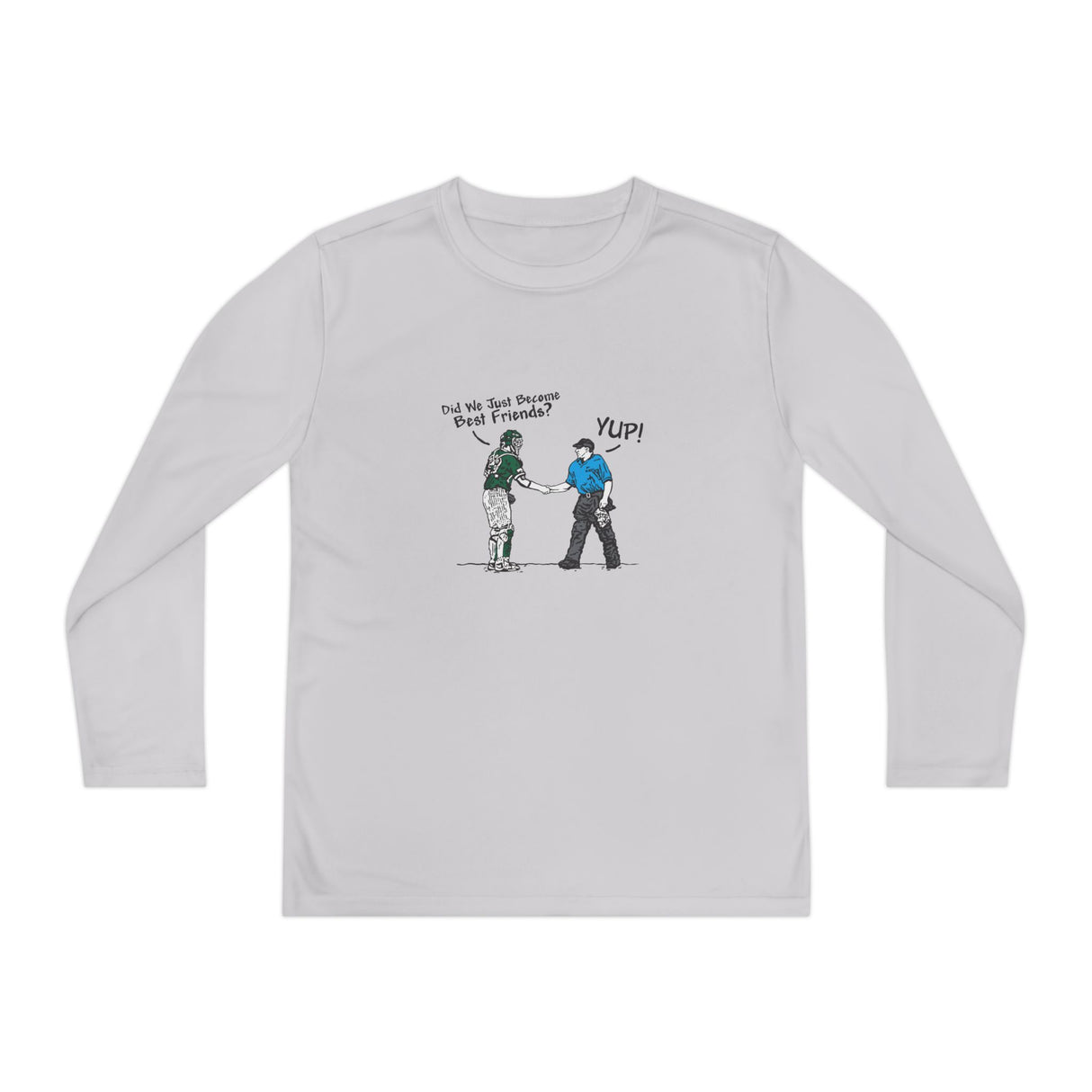 Best Friends Youth Long Sleeve T-Shirt - Silver