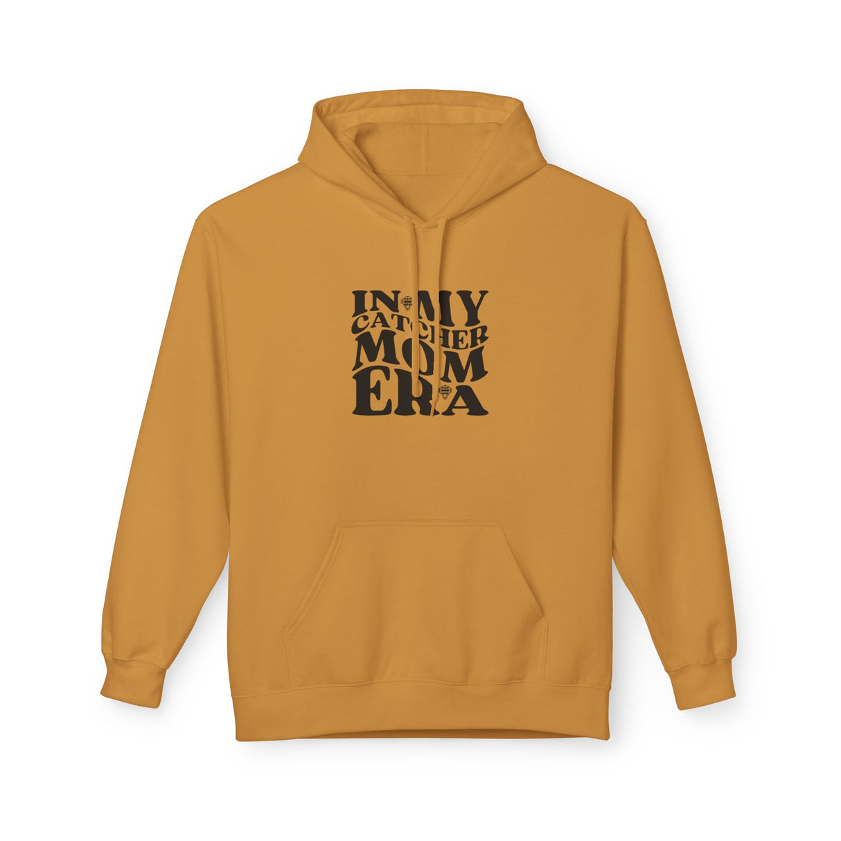 In My Catcher Mom Era Unisex Hoodie -Mustard