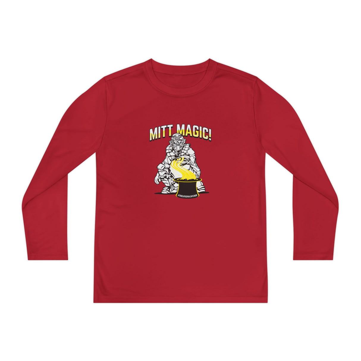 Mitt Magic Youth Long Sleeve T-Shirt - Red