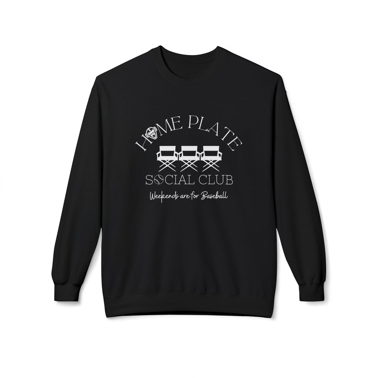 Home Plate Social Club Baseball Unisex Sweatshirt - Black