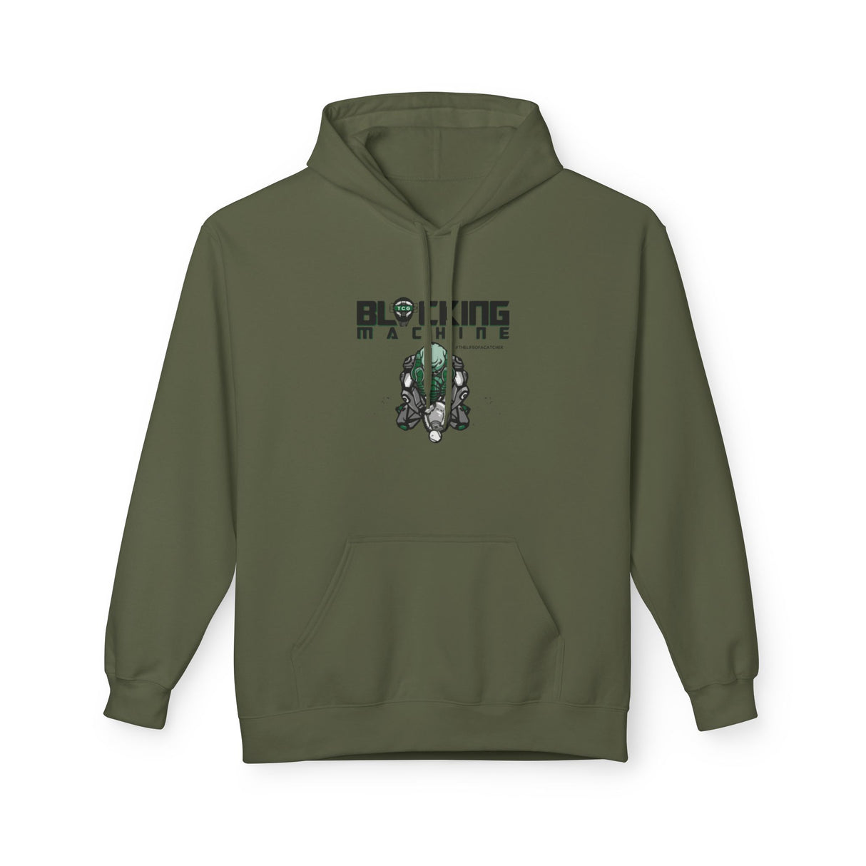 Blocking Machine Unisex Hoodie - Military Green