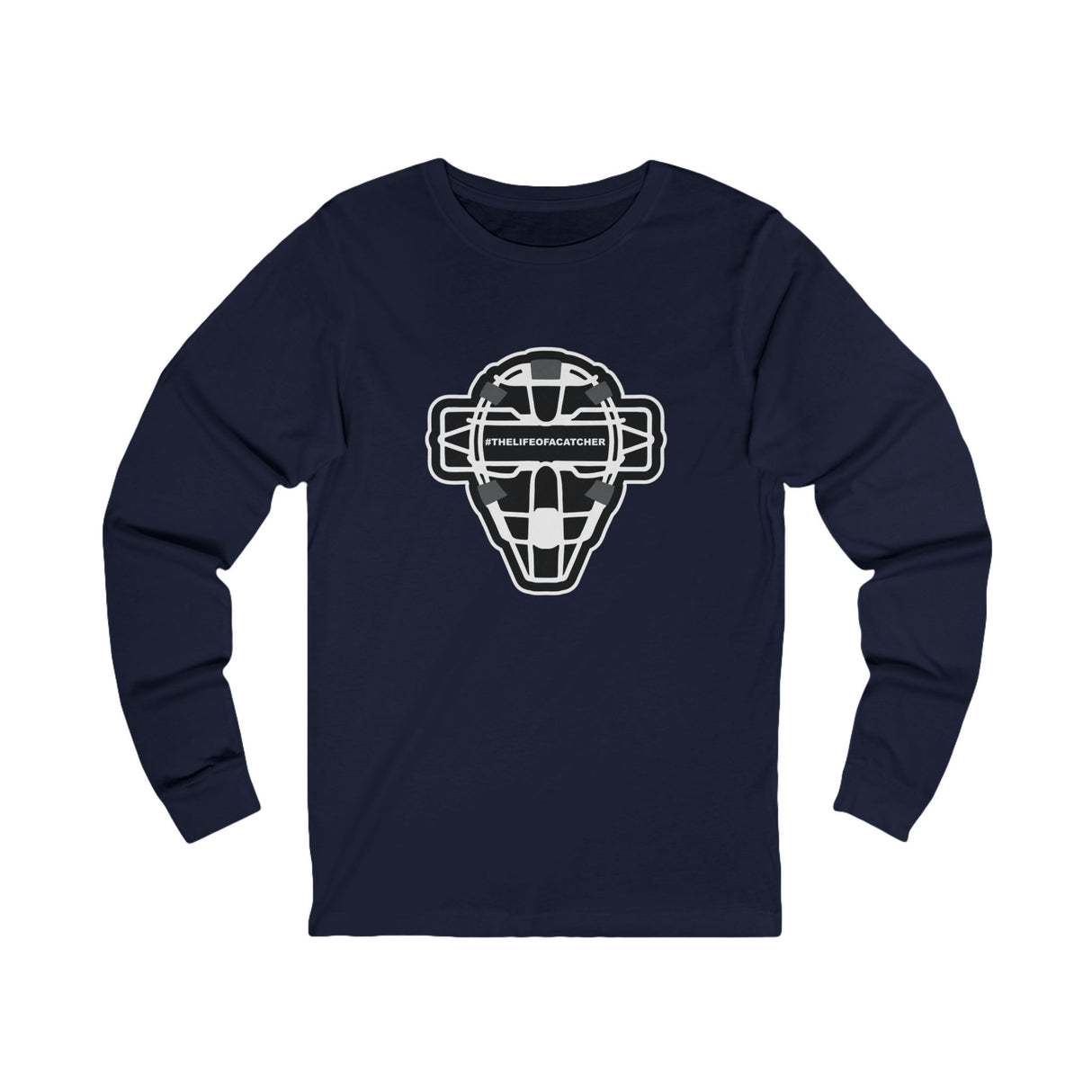 The Catching Guy Logo Mask Unisex Jersey Long Sleeve Tee - Navy