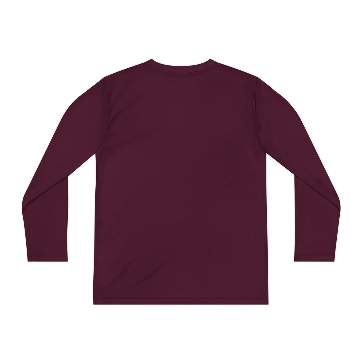 We Don't Skip Leg Day Youth Long Sleeve T-Shirt - Maroon Back