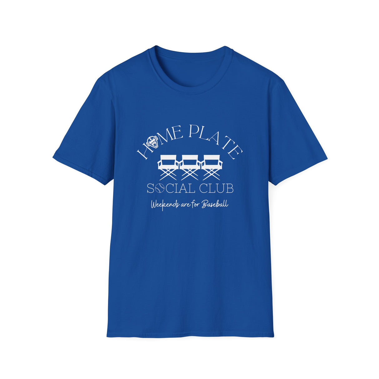 Home Plate Social Club Baseball Unisex T-Shirt - Royal