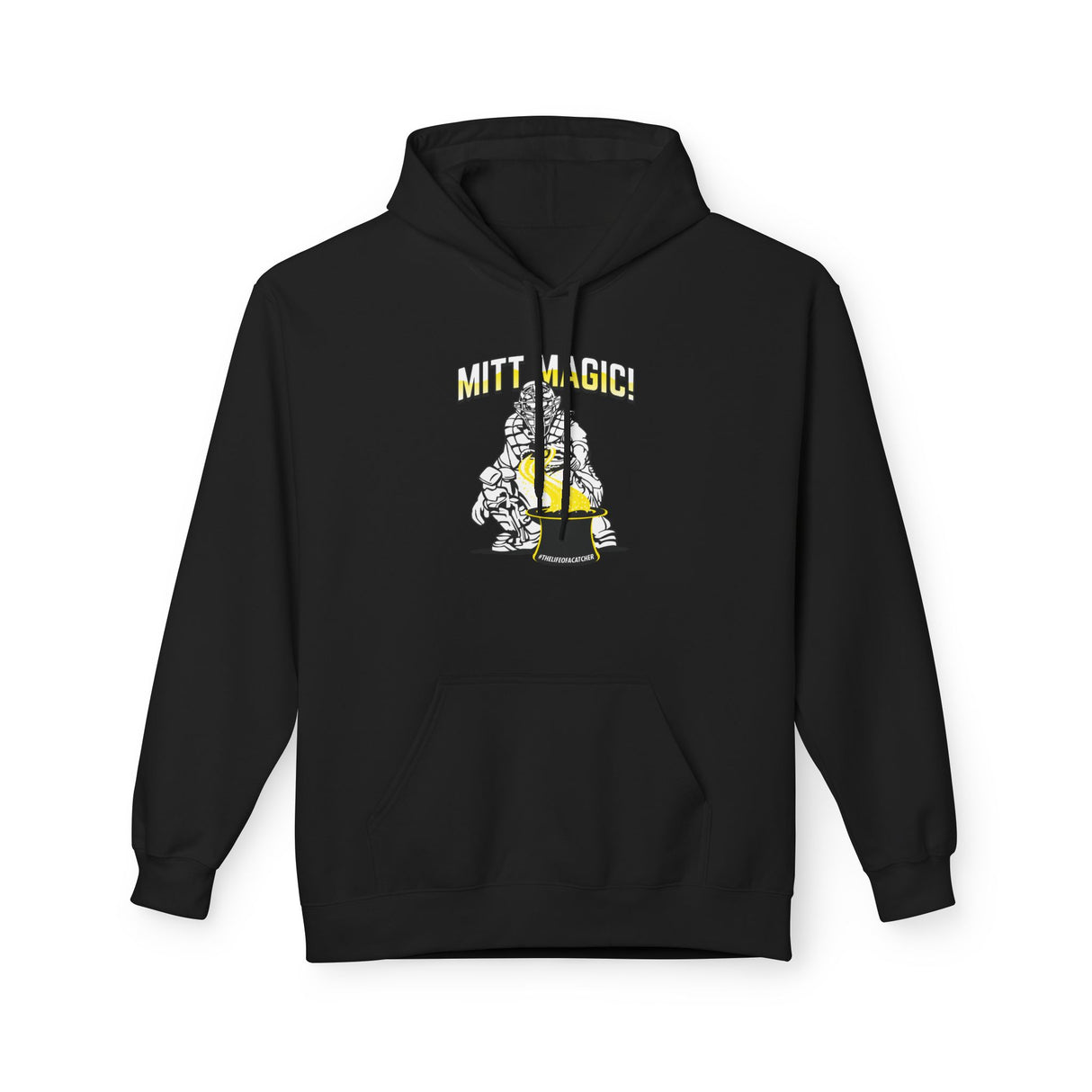 Mitt Magic Unisex Hoodie - Black Front