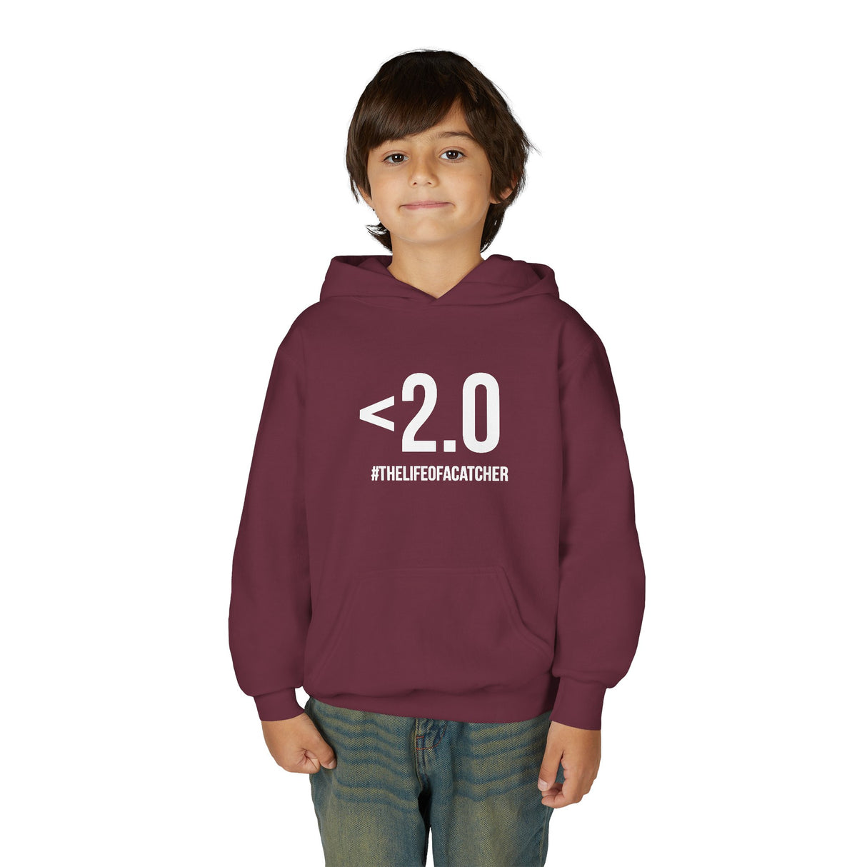 Drop Your Pop 2.0 Youth Hoodie Maroon Front