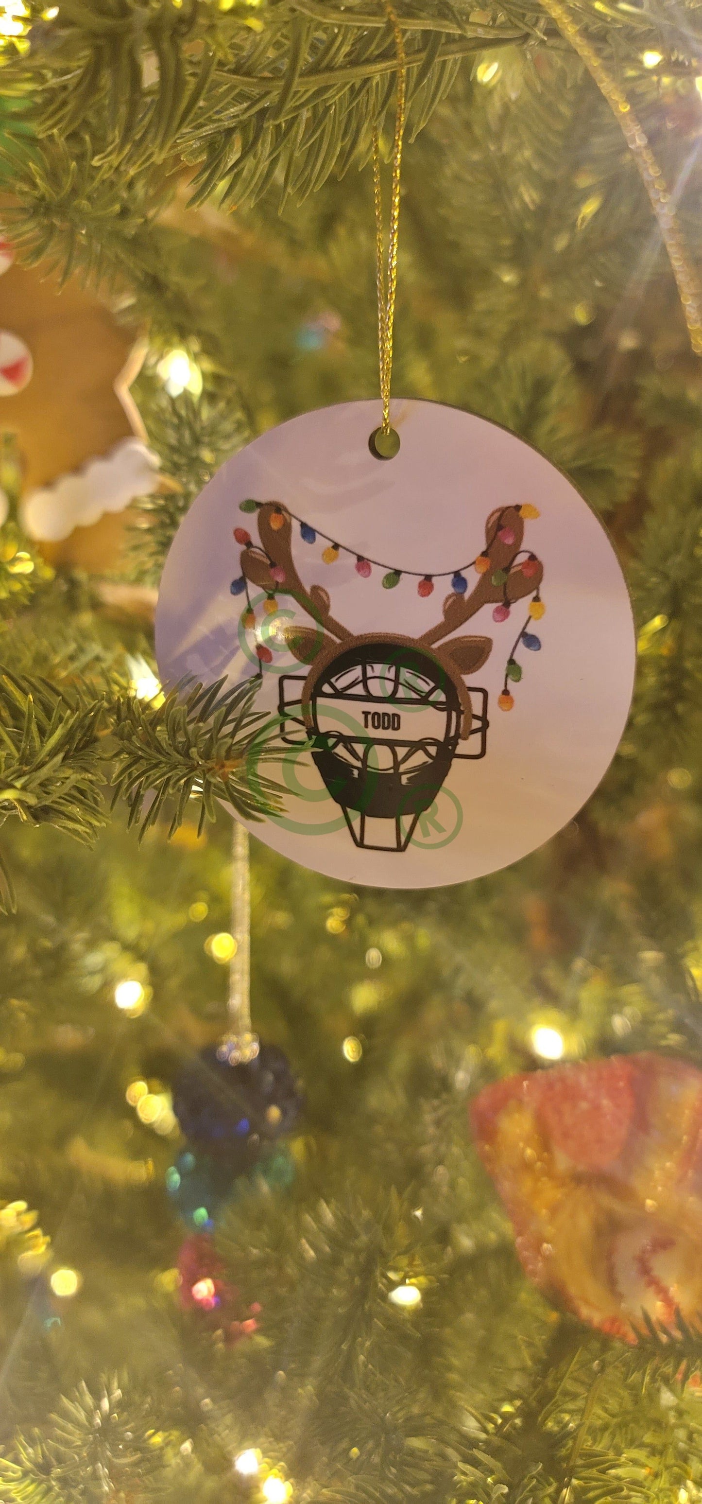 The Catching Guy Reindeer Baseball Mask Ornament