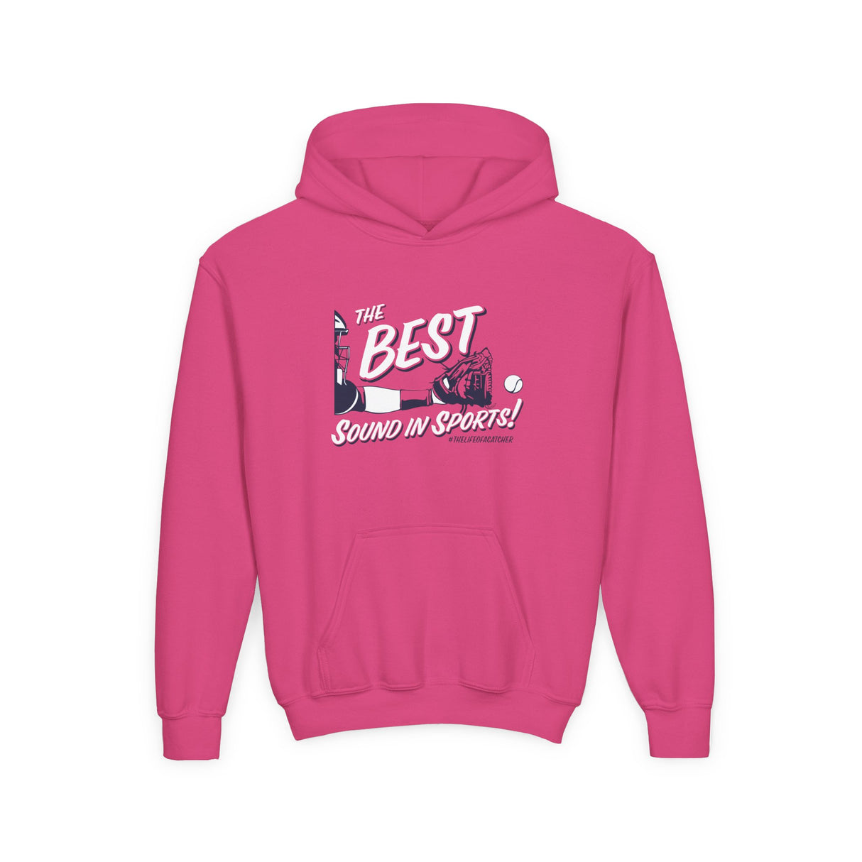 The Best Sound In Sports Youth Hoodie hot pink