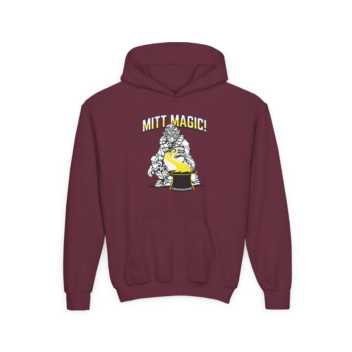 Mitt Magic Youth Hoodie Maroon