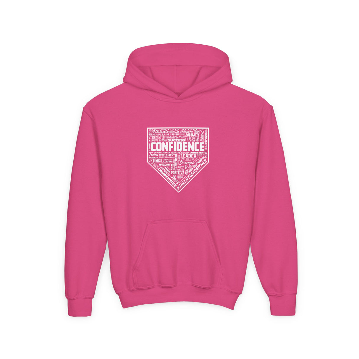 Confidence Youth Hoodie pink