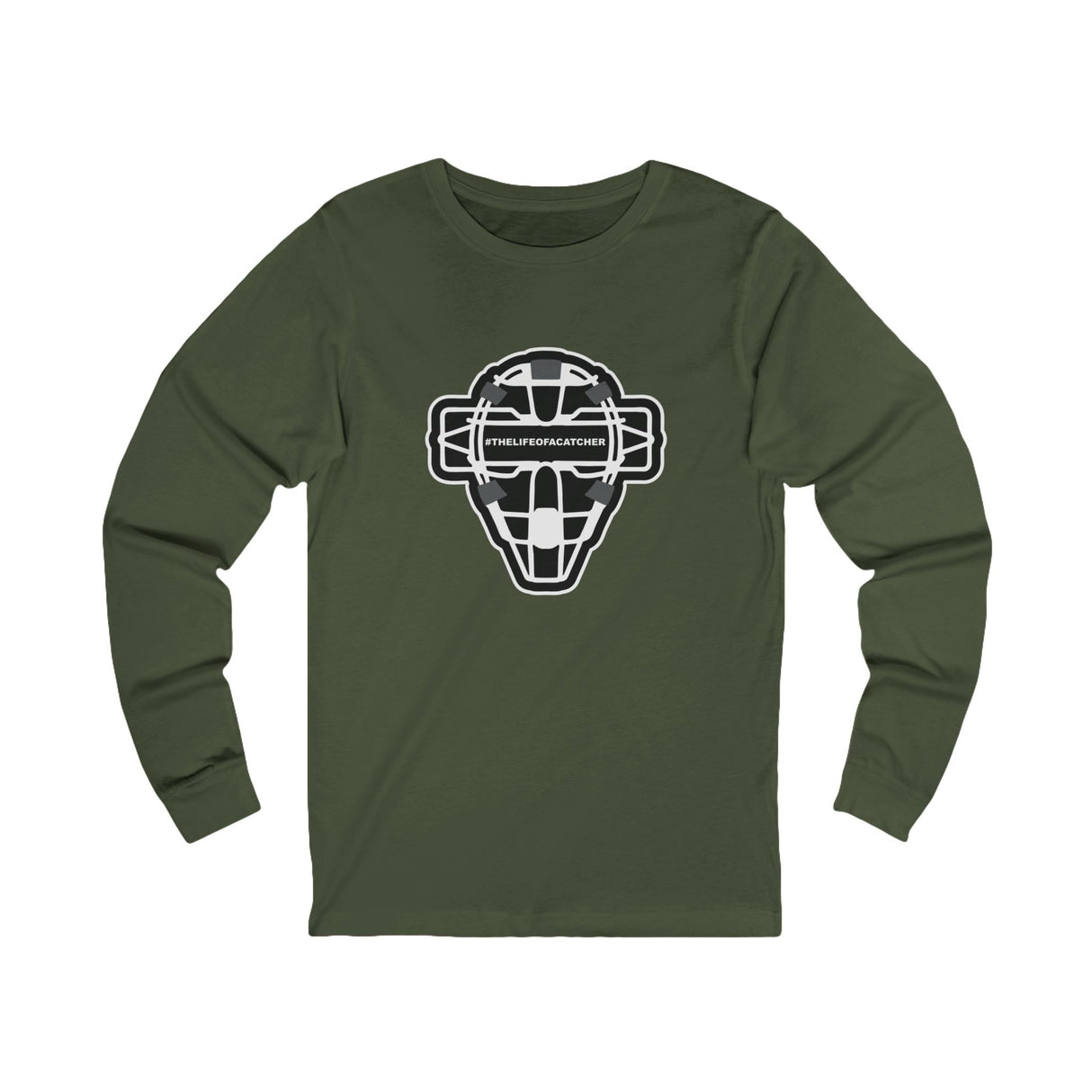 The Catching Guy Logo Mask Unisex Jersey Long Sleeve Tee - Military Green
