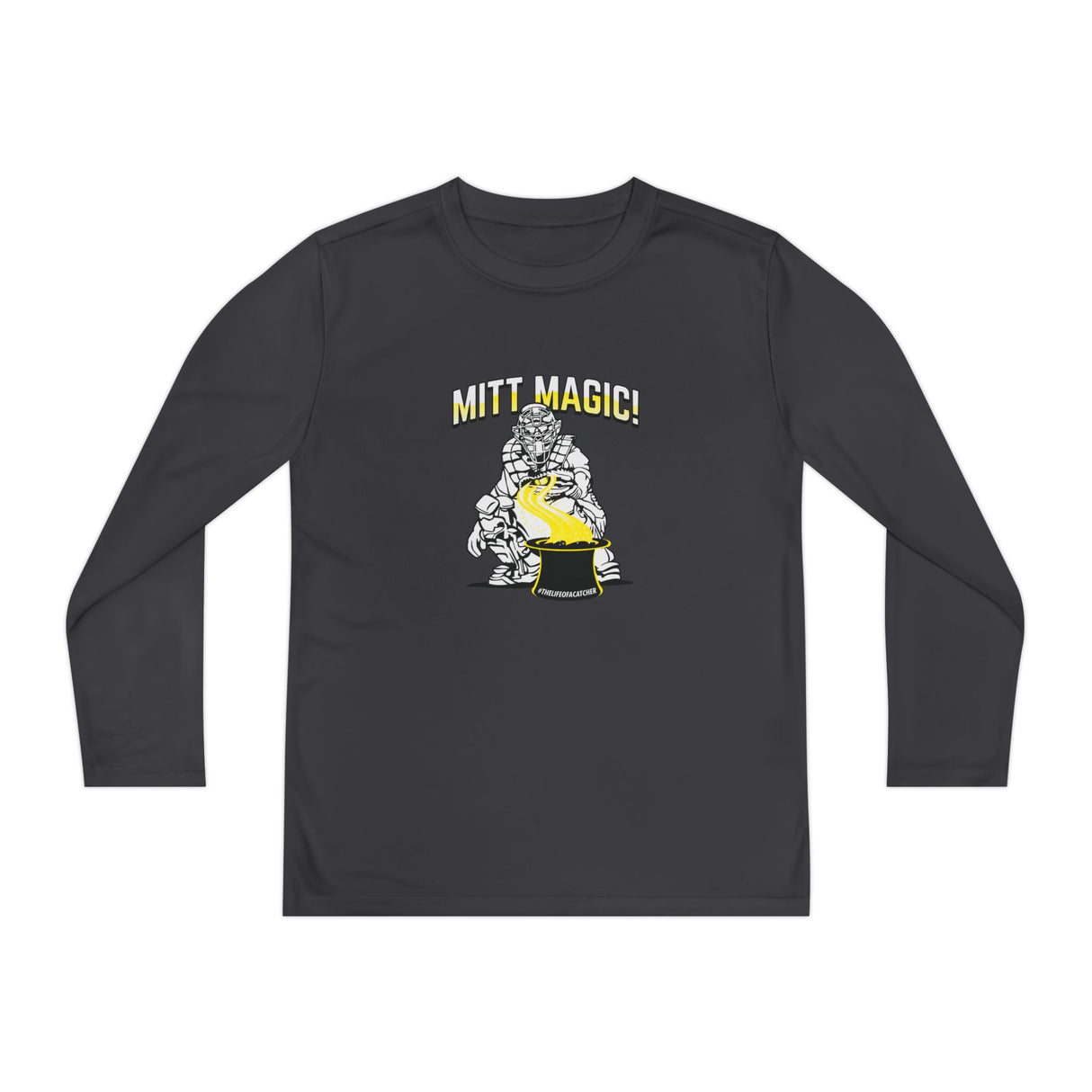 Mitt Magic Youth Long Sleeve T-Shirt - Charcoal
