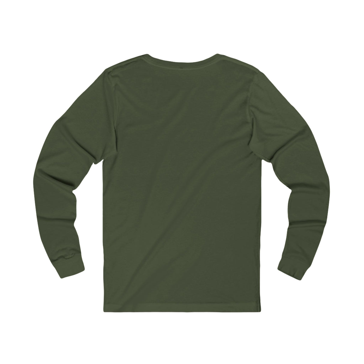 American Flag Mask Unisex Jersey Long Sleeve Tee - Military Green Back