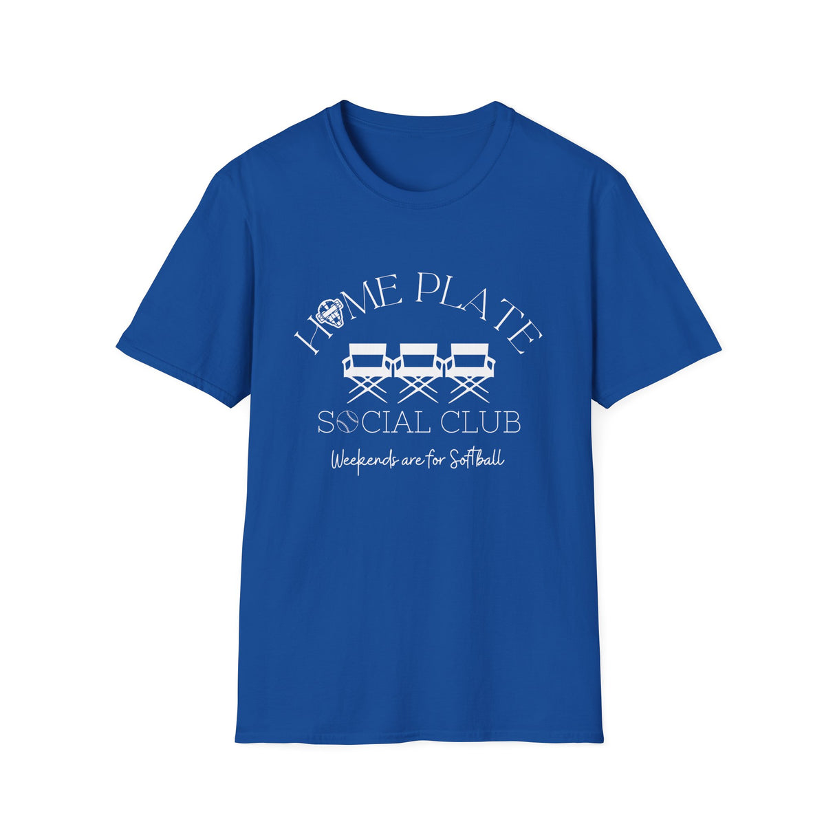 Home Plate Social Club Softball Unisex T-Shirt - Royal