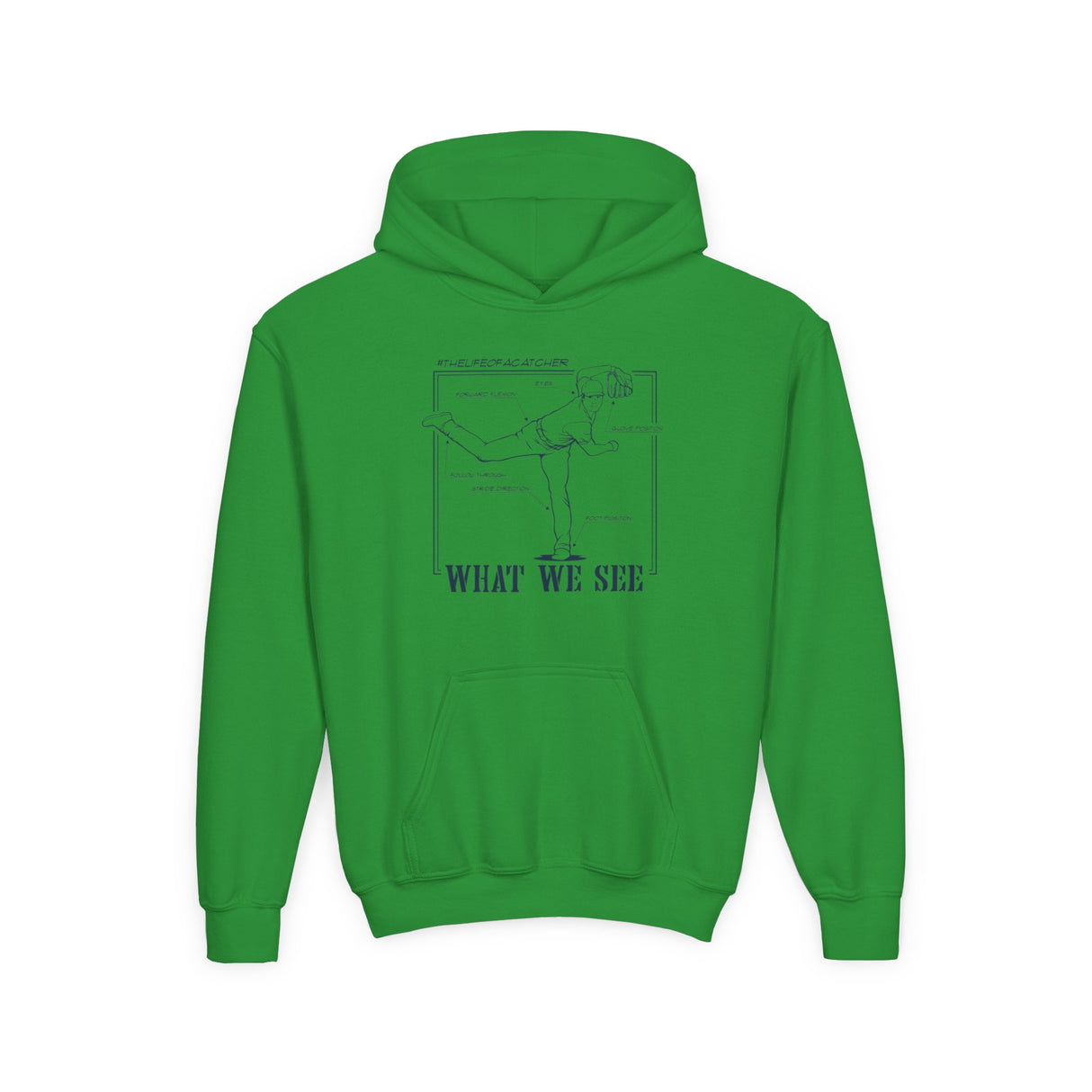 What We See Youth Hoodie Irish Green
