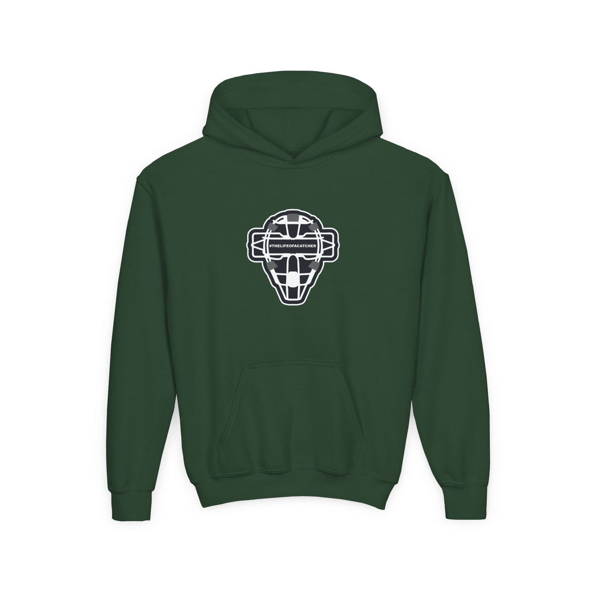 The Catching Guy Logo Mask Youth Hoodie forest