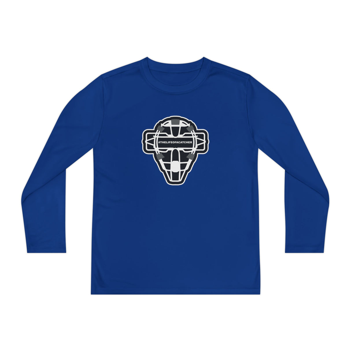 The Catching Guy Logo Mask Youth Long Sleeve T-Shirt - Royal