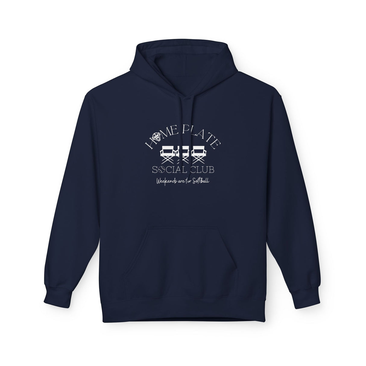 Home Plate Social Club Softball Unisex Hoodie - Navy