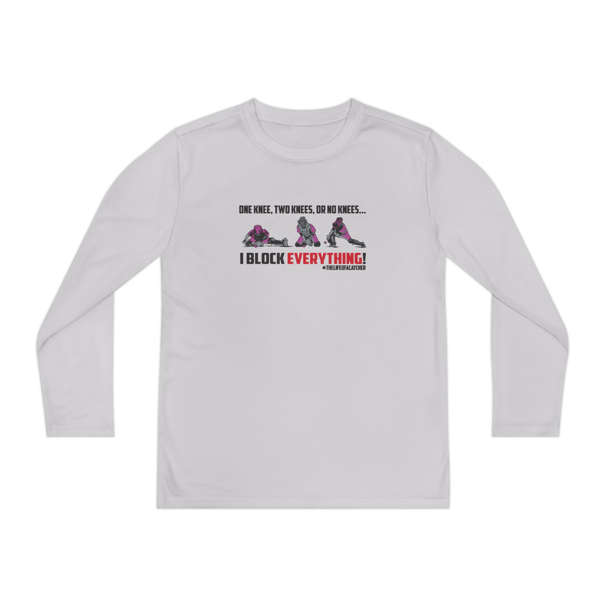 Knees Youth Long Sleeve T-Shirt ash