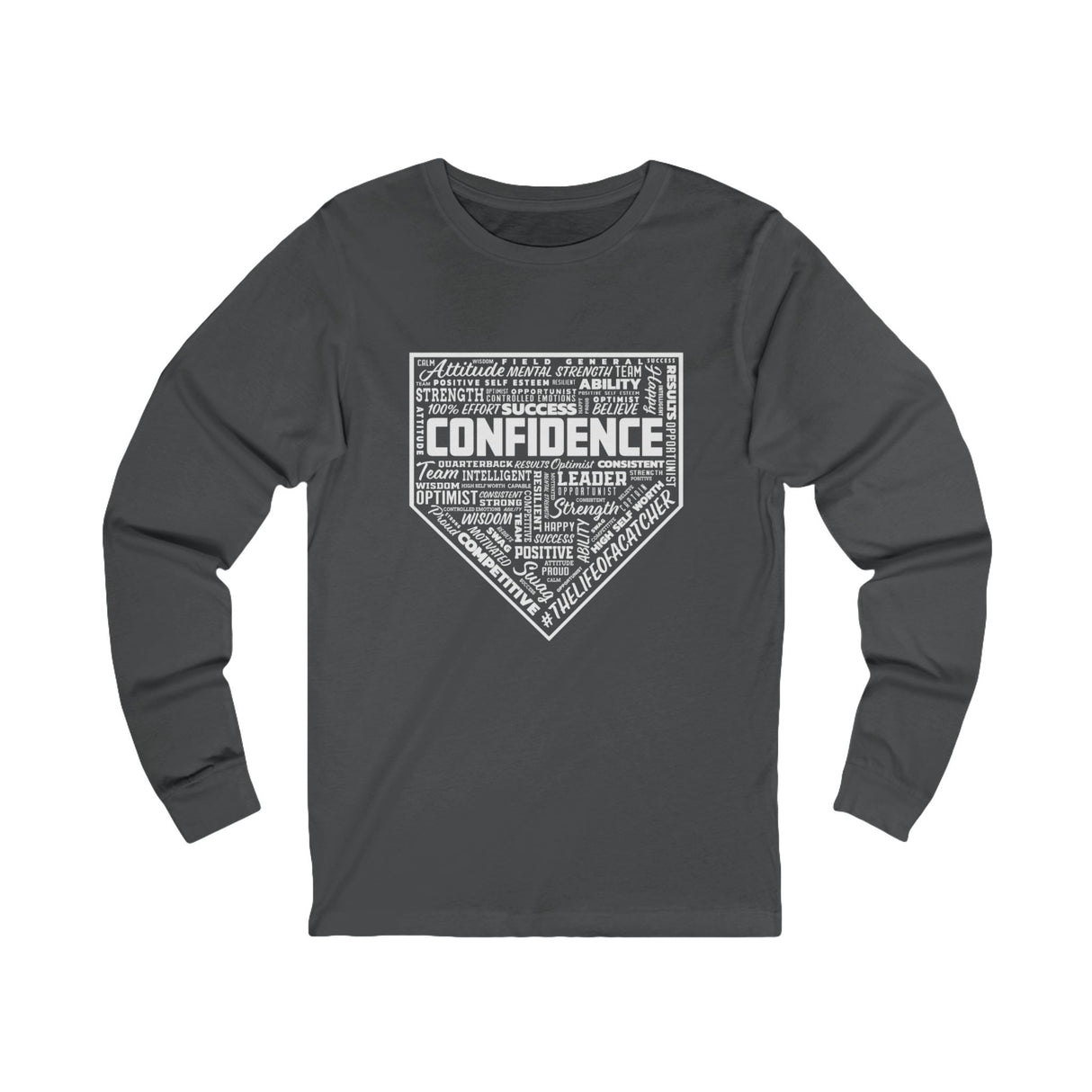 Confidence Unisex Jersey Long Sleeve Tee - Asphalt