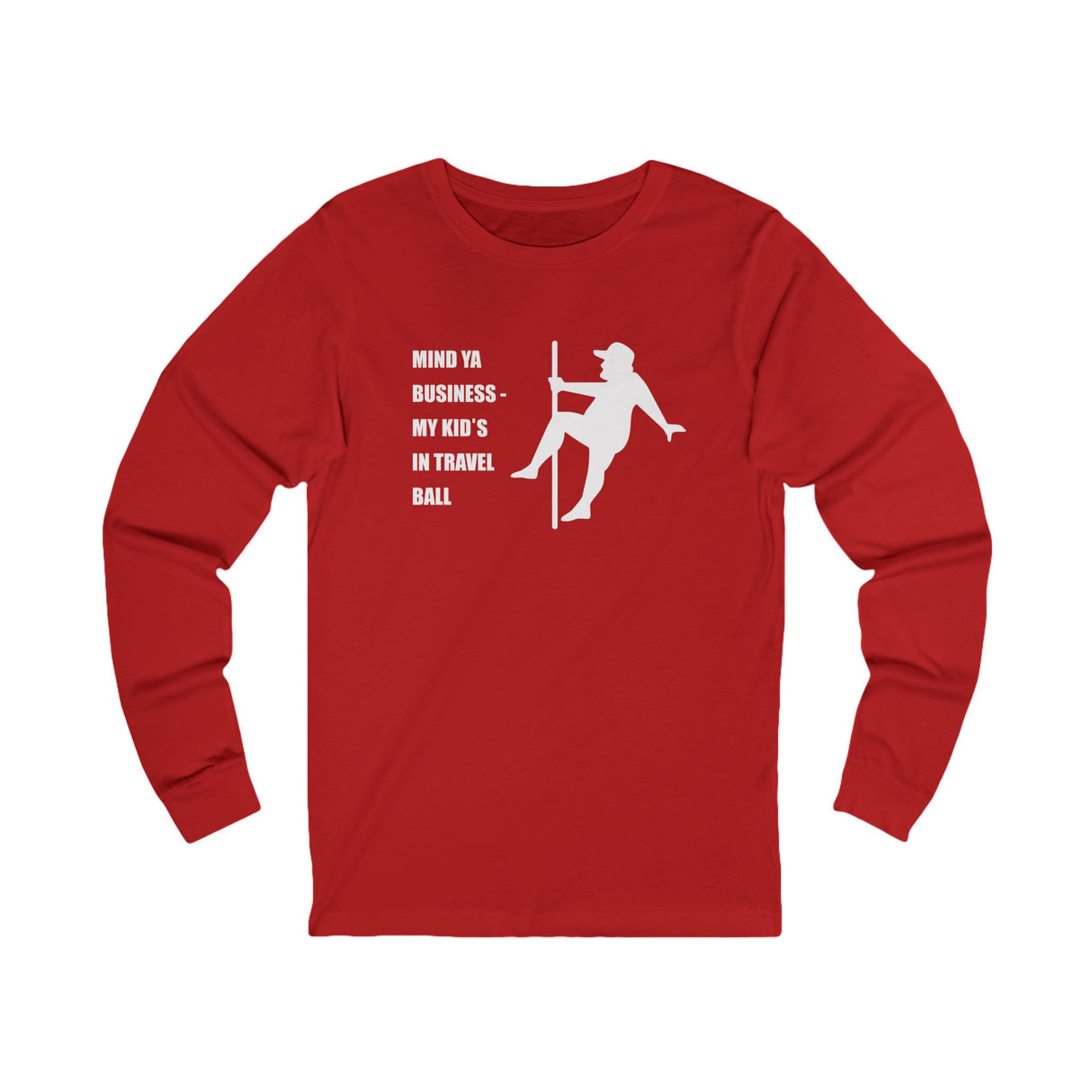 Mind Ya Business Unisex Jersey Long Sleeve Tee - Red