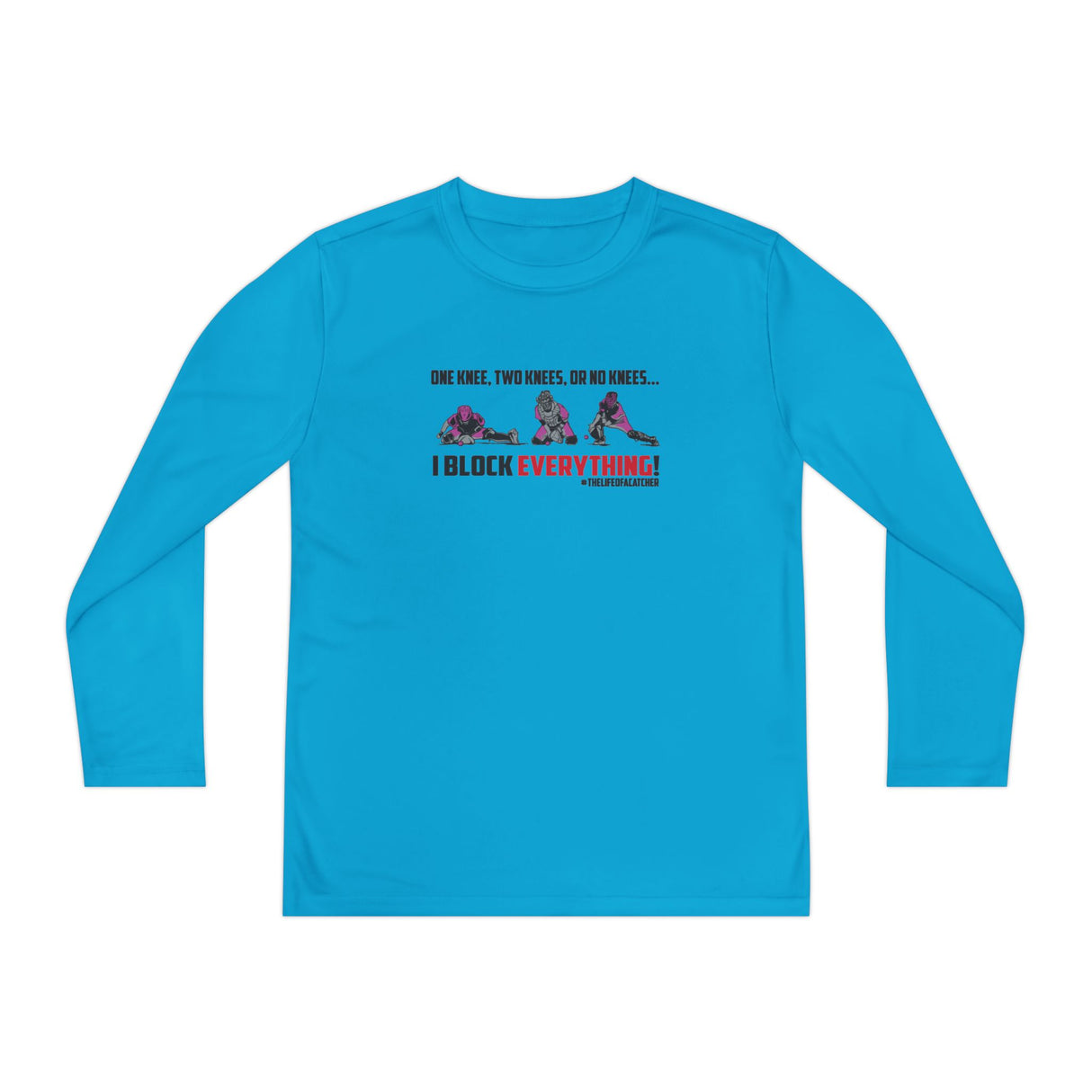 Knees Youth Long Sleeve T-Shirt atomic blue
