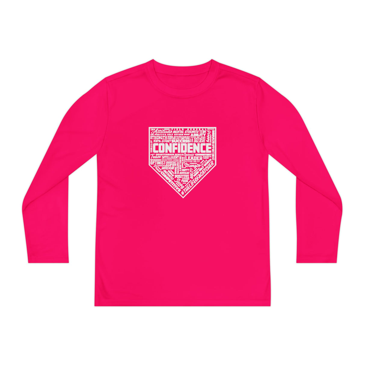 Confidence Youth Long Sleeve T-Shirt - Pink Raspberry